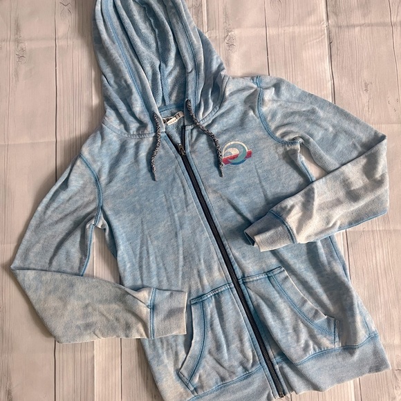🎉 HP 🎉 Roxy Lightweight Hoodie Zip Sweatshirt XS - Picture 1 of 9